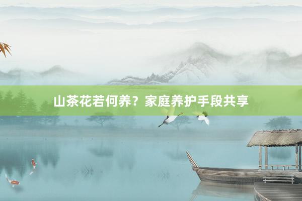山茶花若何养？家庭养护手段共享